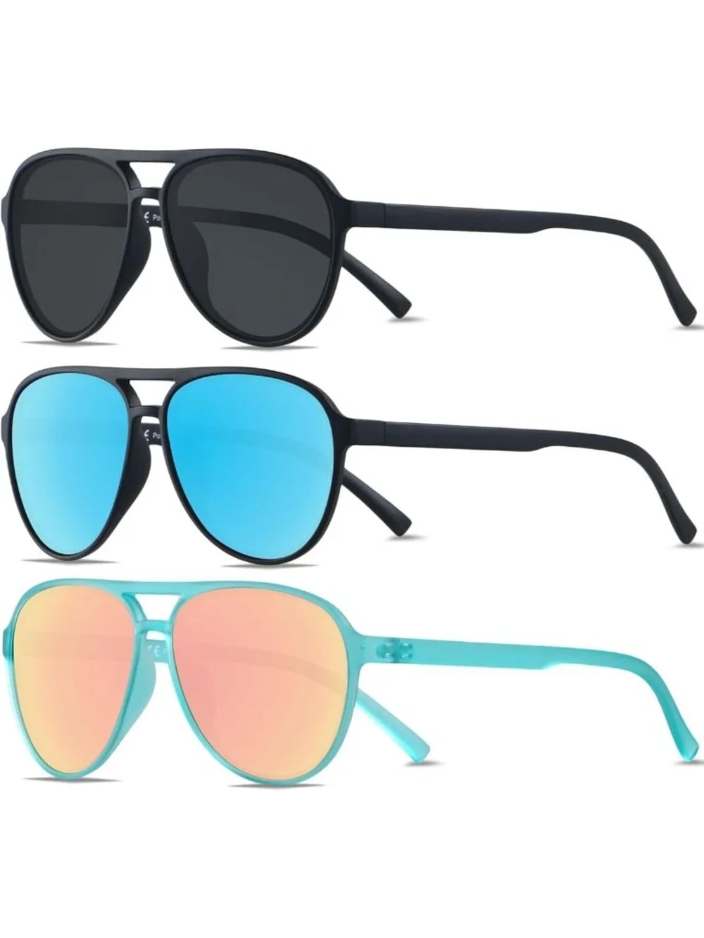 Trendy Retro Polarized Aviator Sunglasses for Women & Men - Vintage 70s Style